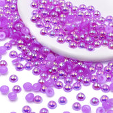 Violet AB Resin Flat Back Pearls Multi Sizes WholesaleRhinestone